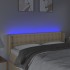 Cabecero con LED de tela crema 147x16x78/88