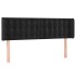 Cabecero con LED de terciopelo negro 147x16x78/88