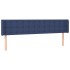 Cabecero con LED de tela azul 183x16x78/88