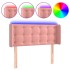 Cabecero con LED de terciopelo rosa 103x16x78/88