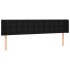 Cabecero con LED de tela negro 183x16x78/88