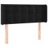 Cabecero con LED de terciopelo negro 93x16x78/88