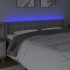 Cabecero con LED de tela gris claro 203x16x78/88