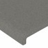 Cabecero con LED de tela gris oscuro 83x16x118/128