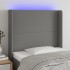 Cabecero con LED de tela negro 103x16x118/128