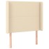 Cabecero con LED de tela color crema 93x16x118/128