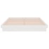 Estructura de cama madera maciza blanca King Size 150x200