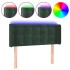 Cabecero con LED de terciopelo verde oscuro 83x16x78/88