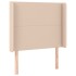 Cabecero con LED cuero sintético capuchino 83x16x118/128