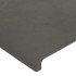 Cabecero con LED de terciopelo gris oscuro 103x16x118/128