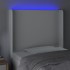 Cabecero con LED cuero sintético blanco 103x16x118/128