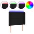 Cabecero con LED de tela negro 103x16x118/128