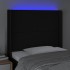 Cabecero con LED de tela negro 103x16x118/128