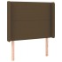 Cabecero con LED de tela marrón oscuro 93x16x118/128