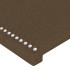 Cabecero con LED de tela marrón oscuro 93x16x118/128