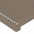 Cabecero con LED de tela gris taupe 103x16x118/128
