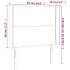 Cabecero con LED de terciopelo rosa 93x16x118/128