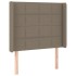 Cabecero con LED de tela gris taupe 93x16x118/128