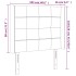 Cabecero con LED de terciopelo rosa 103x16x118/128