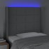 Cabecero con LED de tela gris claro 83x16x118/128
