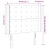 Cabecero con LED cuero sintético capuchino 83x16x118/128