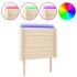 Cabecero con LED de tela color crema 83x16x118/128