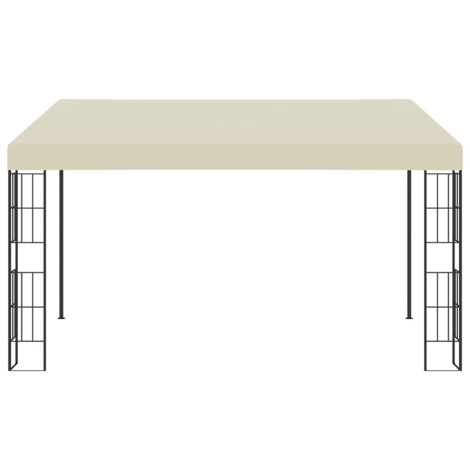 Cenador con montaje en la pared tela color crema 3x4