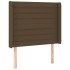 Cabecero con LED de tela marrón oscuro 83x16x118/128