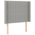 Cabecero con LED de tela gris claro 93x16x118/128