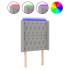 Cabecero con LED de tela gris claro 83x16x118/128