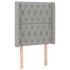 Cabecero con LED de tela gris claro 83x16x118/128