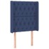 Cabecero con LED de tela azul 83x16x118/128