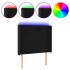 Cabecero con LED de terciopelo negro 103x16x118/128