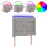 Cabecero con LED de tela gris claro 93x16x118/128