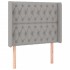 Cabecero con LED de tela gris claro 93x16x118/128