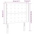 Cabecero con LED de terciopelo gris claro 83x16x118/128
