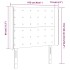 Cabecero con LED de terciopelo gris oscuro 103x16x118/128