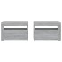 Mesitas de noche con LED 2 unidades gris sonoma 60x35x40