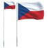 Mástil y bandera de República Checa aluminio 5,55