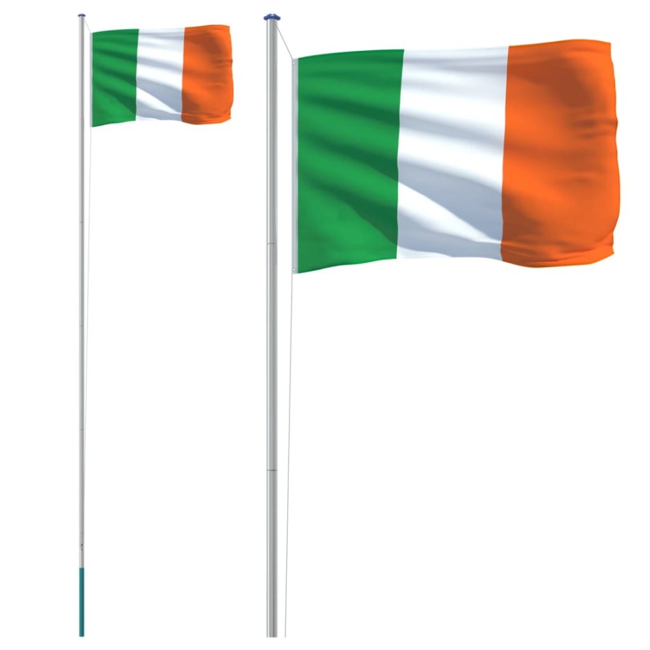 Mástil y bandera de Irlanda aluminio 6,23