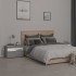 Mesitas de noche con luces LED 2 uds gris sonoma 60x35x40