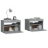 Mesitas de noche con luces LED 2 uds gris sonoma 60x35x40