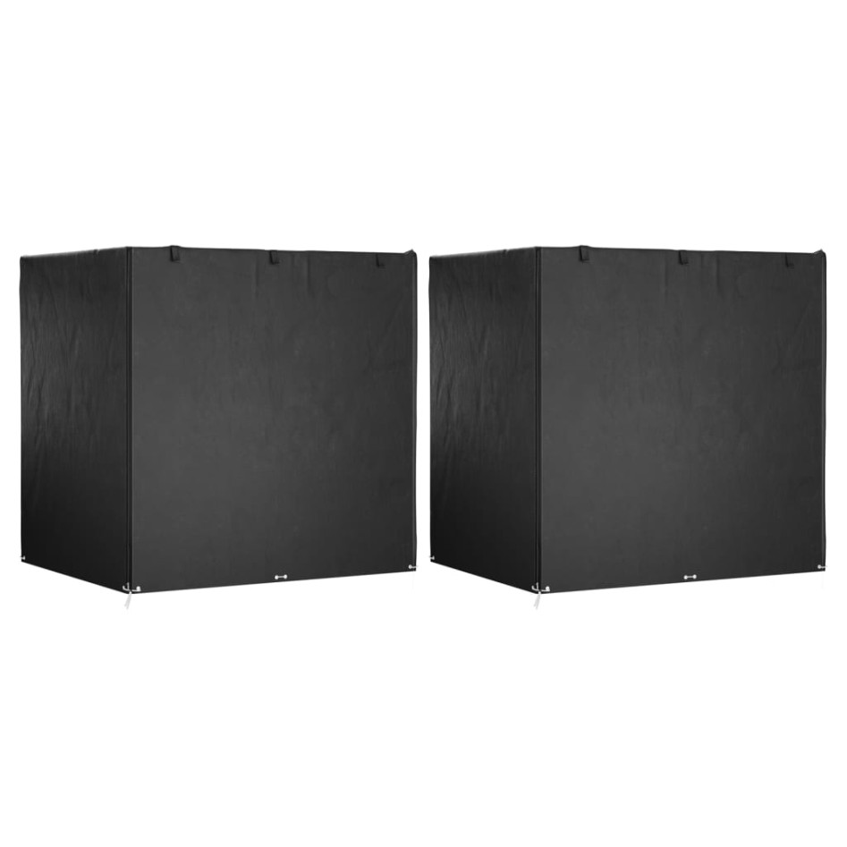 Fundas de banco balancín 2 uds 12 ojales PE 220x177x220