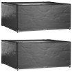 Fundas muebles de jardín 2 uds 16 ojales cuadrado 300x300x75 cm