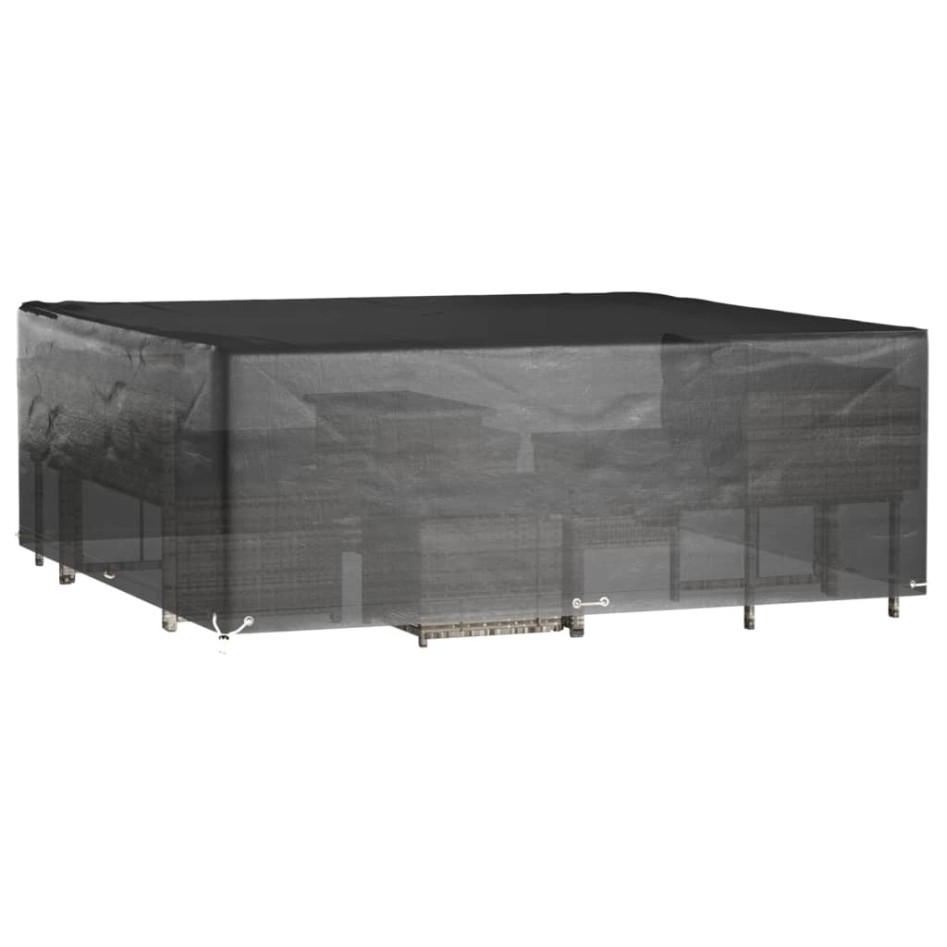 Fundas muebles de jardín 2 uds 16 ojales cuadrado 300x300x75