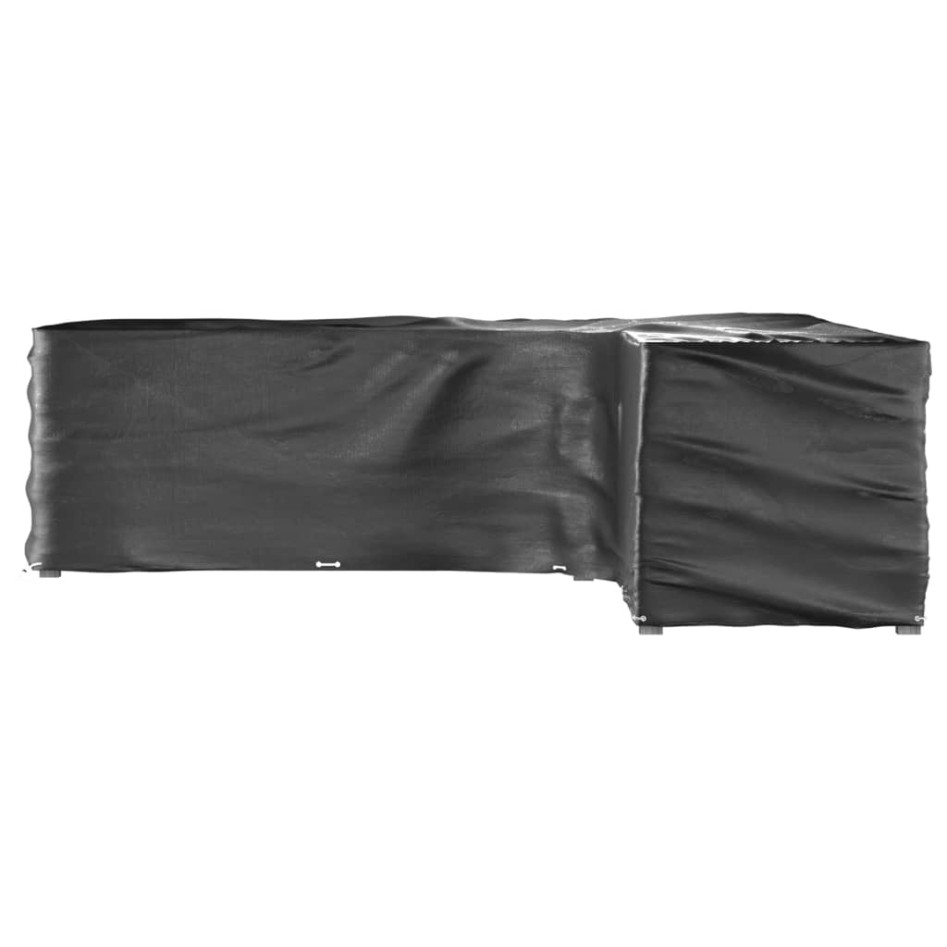 Fundas muebles jardín forma de L 2 uds 20 ojales 300x300x90