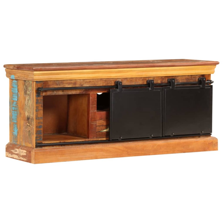 Mueble para la TV madera maciza reciclada 110x30x45