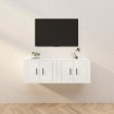 Muebles para TV de pared 2 uds blanco 57x34,5x40 cm