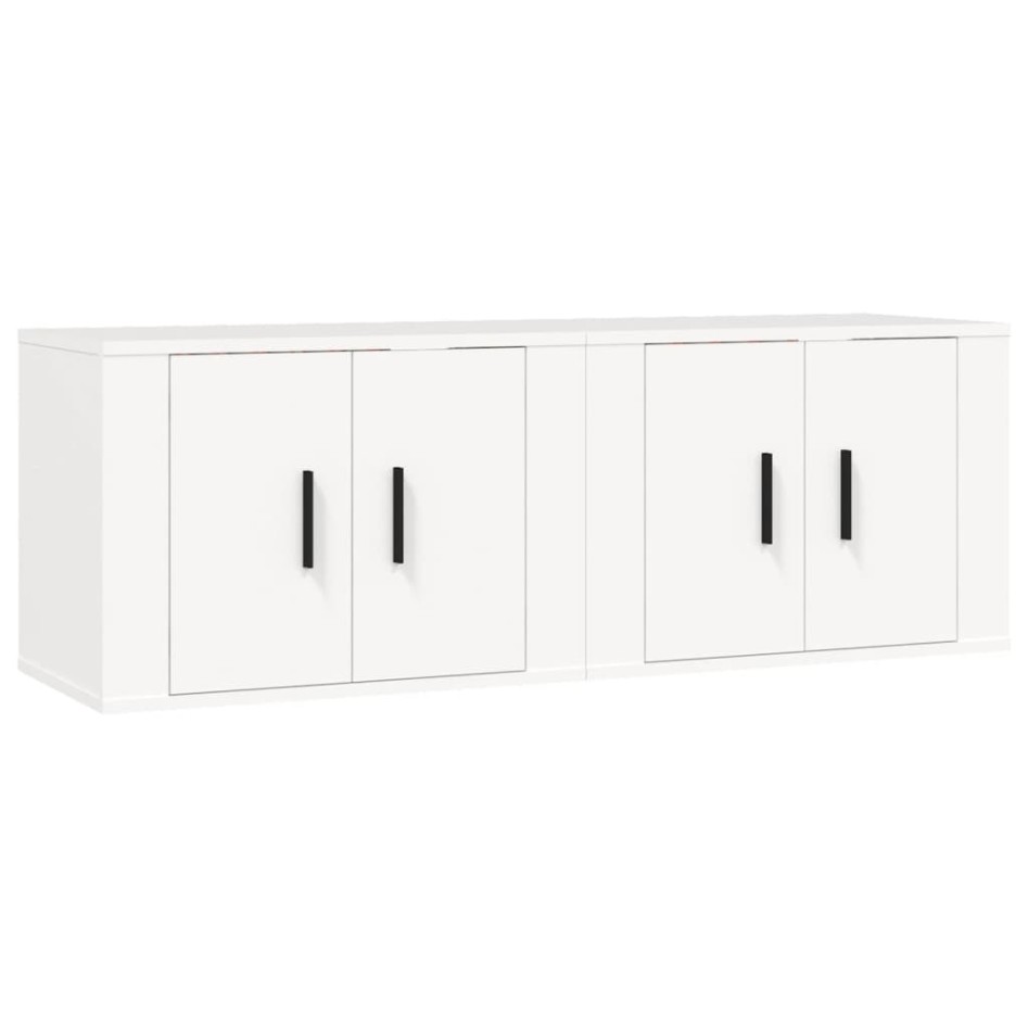 Muebles para TV de pared 2 uds blanco 57x34,5x40