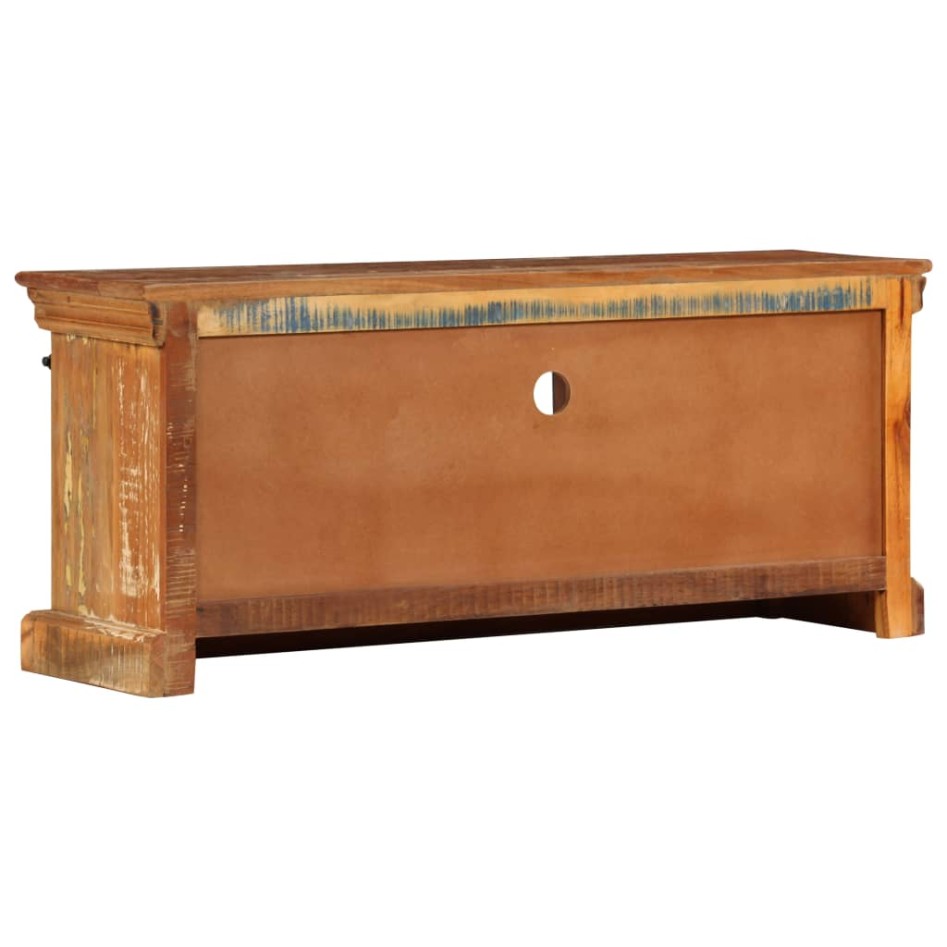 Mueble para la TV madera maciza reciclada 110x30x45
